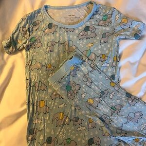Little Sleepies Blue Elephant Pajama set 9/10